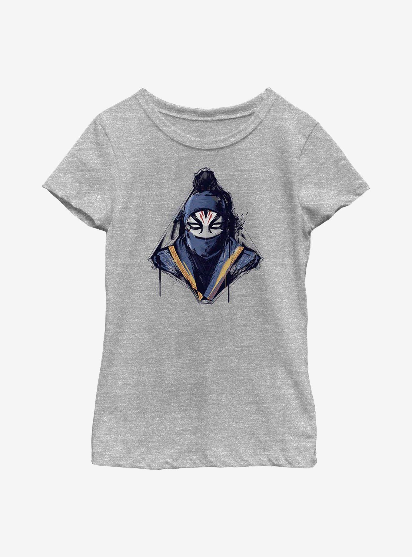 Marvel Shang-Chi And The Legend Of The Ten Rings Masked Youth Girls T-Shirt, ATH HTR, hi-res