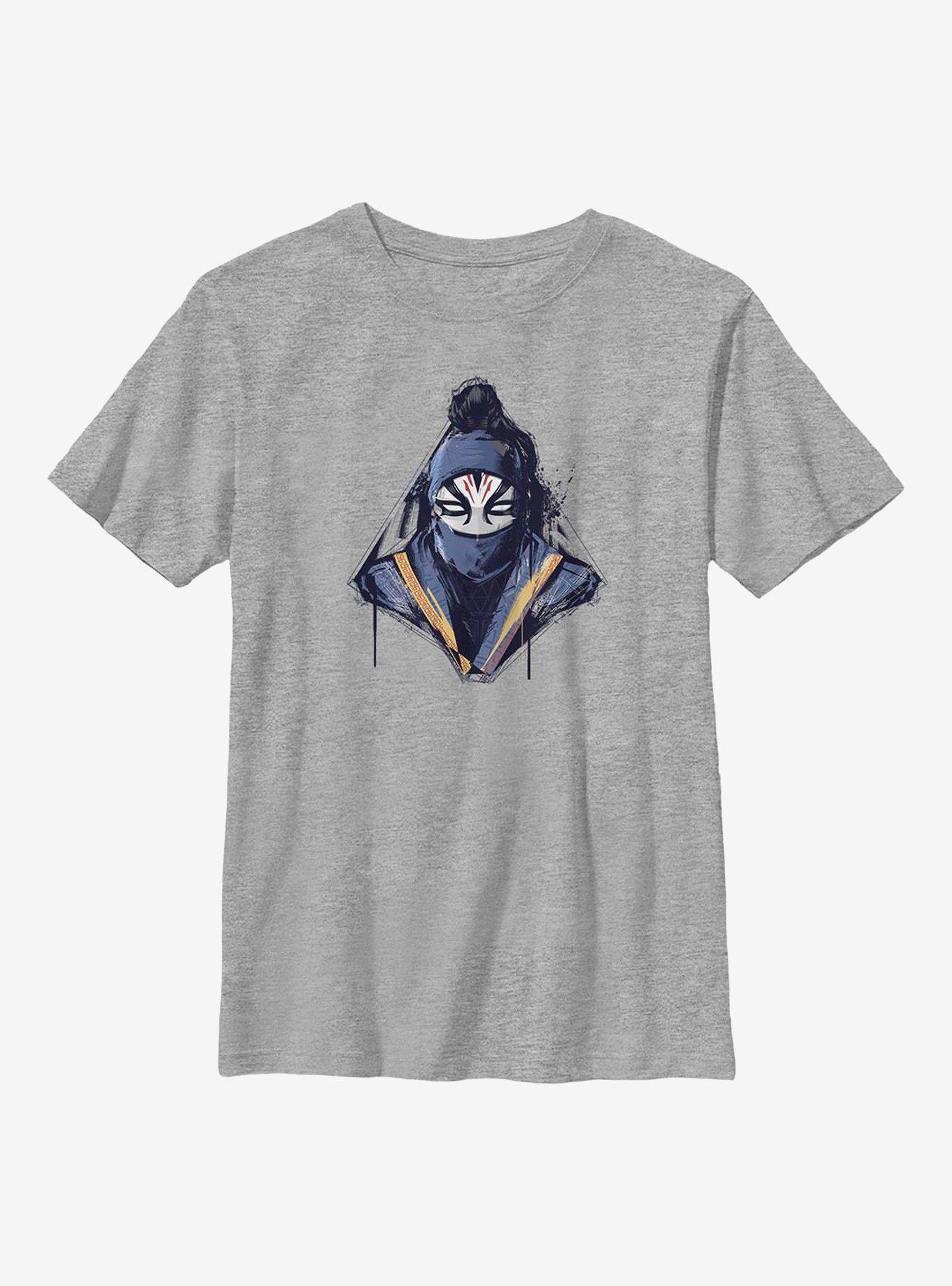 Marvel Shang-Chi And The Legend Of The Ten Rings Masked Youth T-Shirt, ATH HTR, hi-res