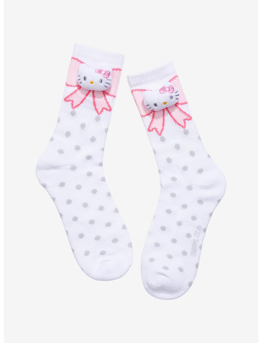 Hello Kitty Plush Head Crew Socks, , hi-res