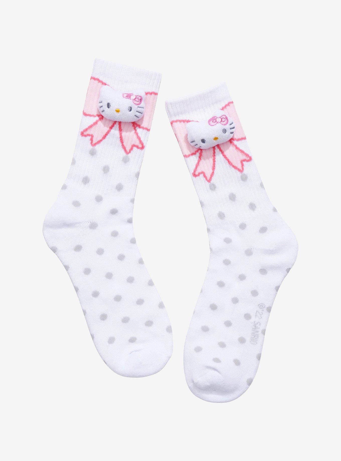 Hello Kitty Plush Head Crew Socks, , hi-res