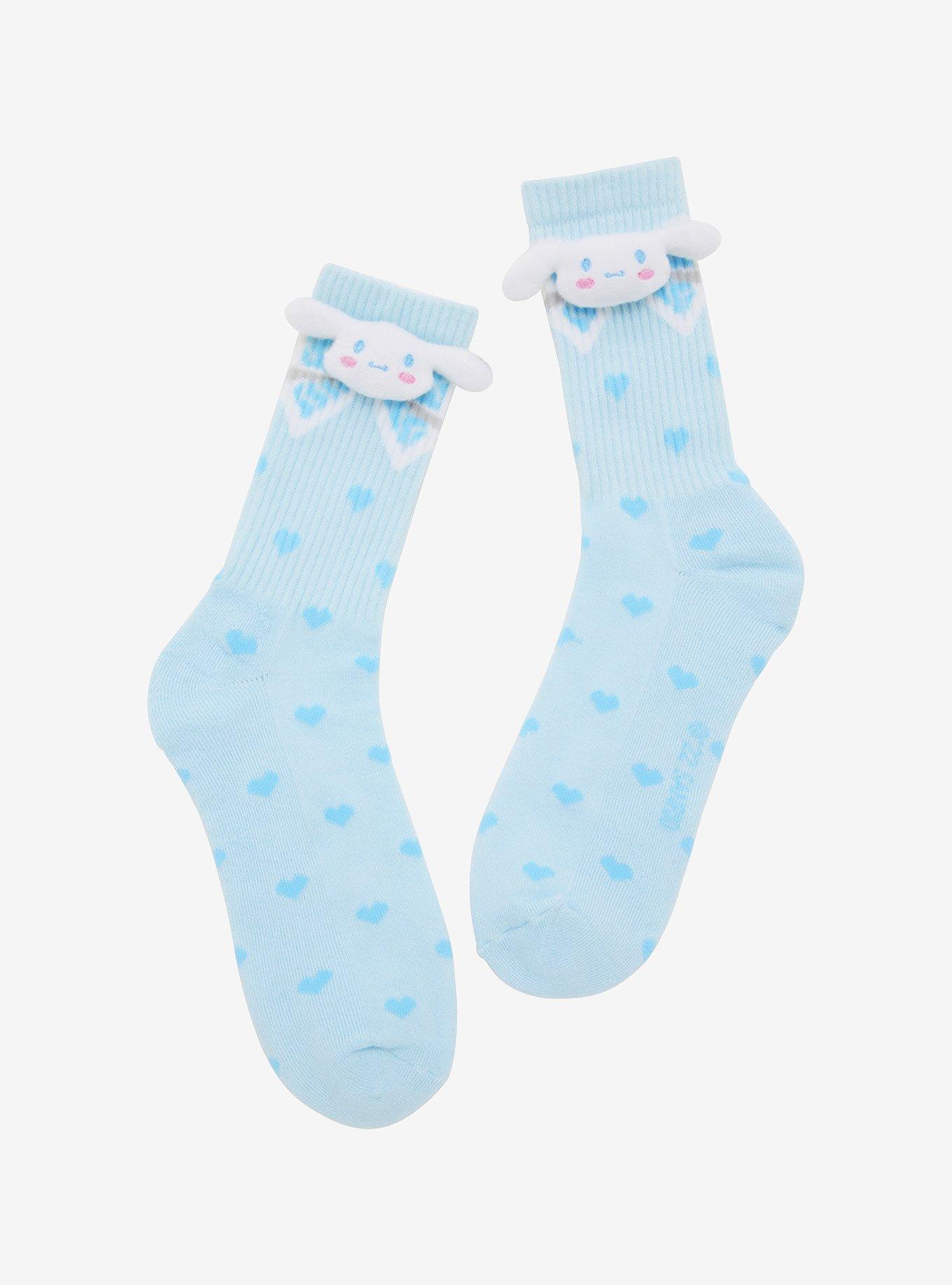 Cinnamoroll Plush Head Crew Socks, , hi-res