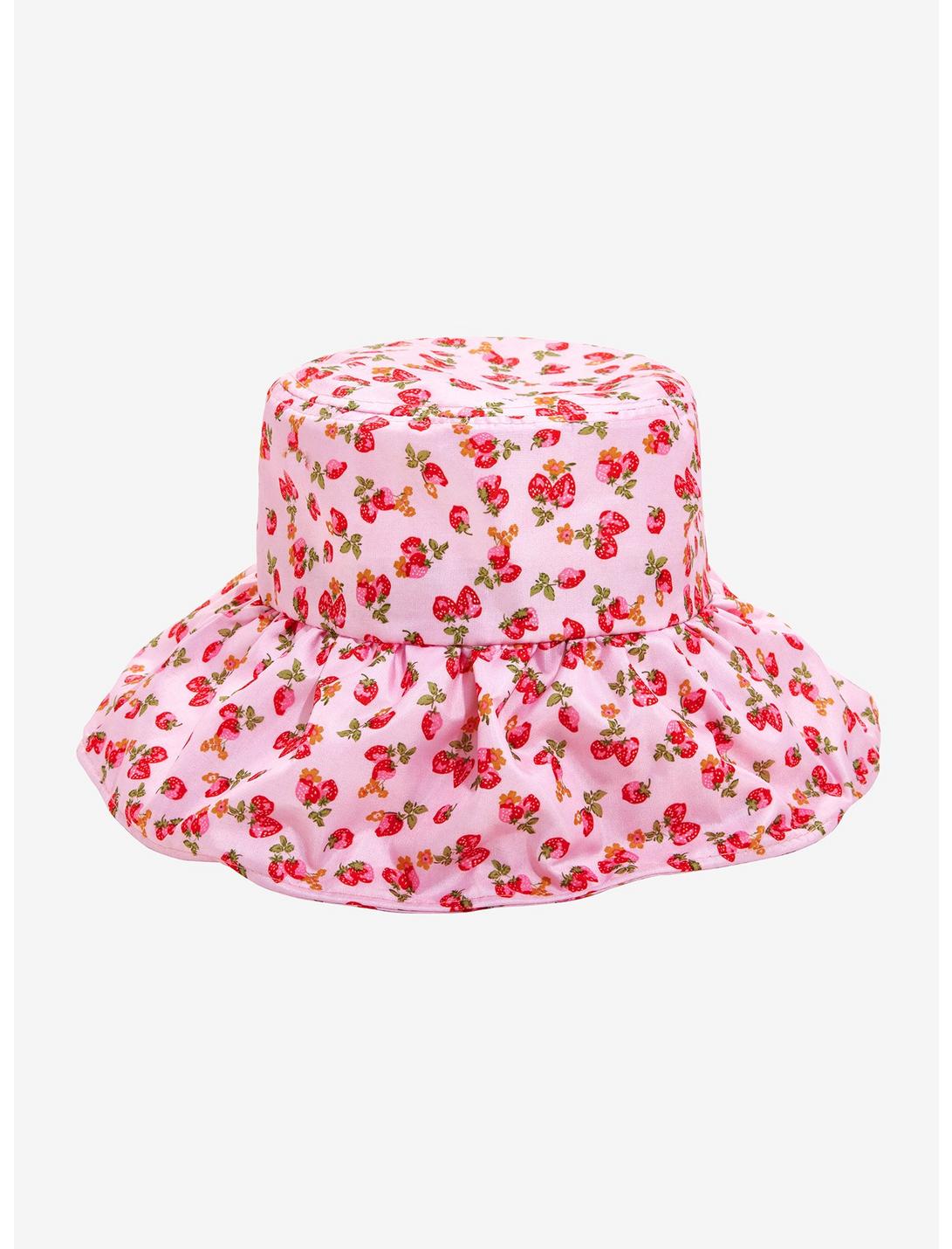 Pink Strawberry Bonnet Hat, , hi-res