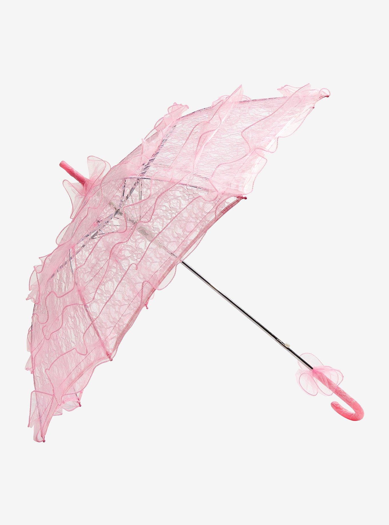 Pink Fishnet Parasol, , hi-res