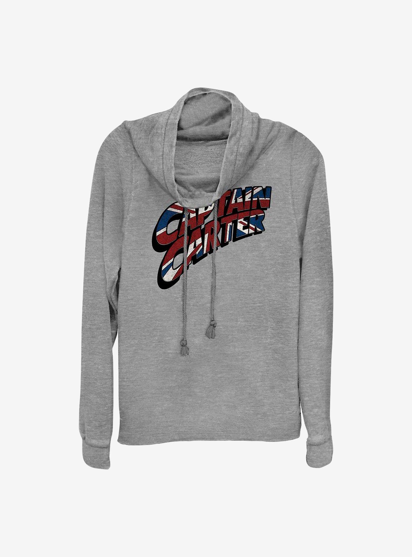 Marvel What If...? Captain Carter Cowlneck Long-Sleeve Girls Top, , hi-res