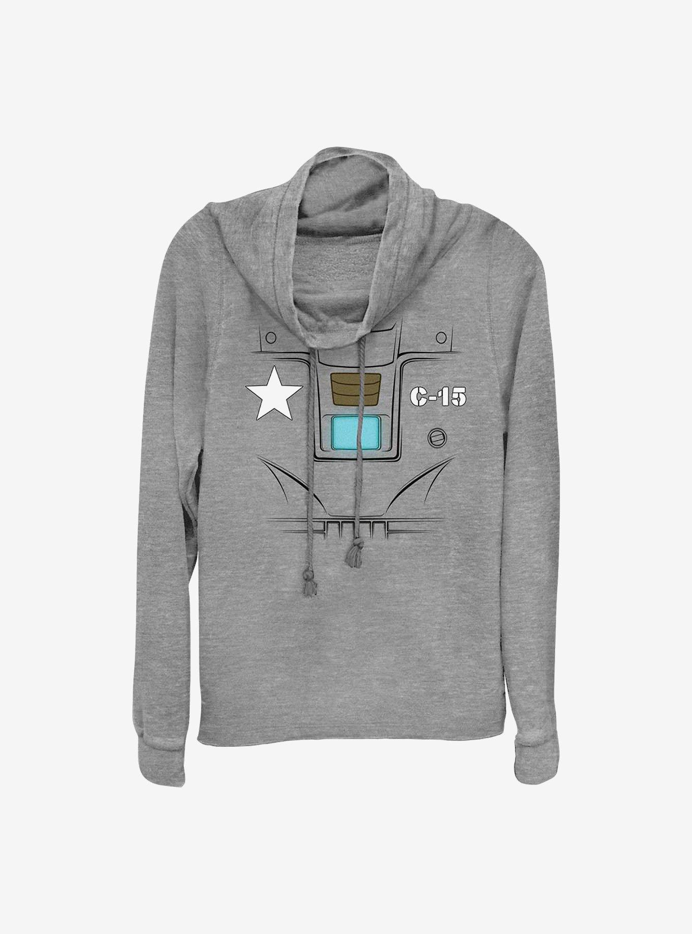 Marvel What If...? Captain Carter Punch Cowlneck Long-Sleeve Girls Top, , hi-res