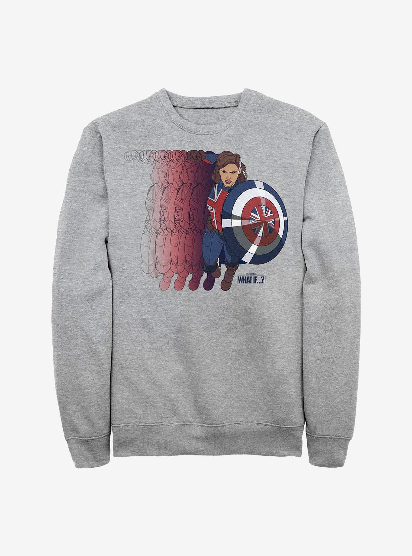 Marvel What If...? Captain Carter Shield Crew Sweatshirt, , hi-res