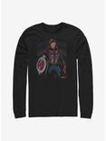 Marvel What If...? The Hydra Stomper Captain Carter Long-Sleeve T-Shirt, BLACK, hi-res