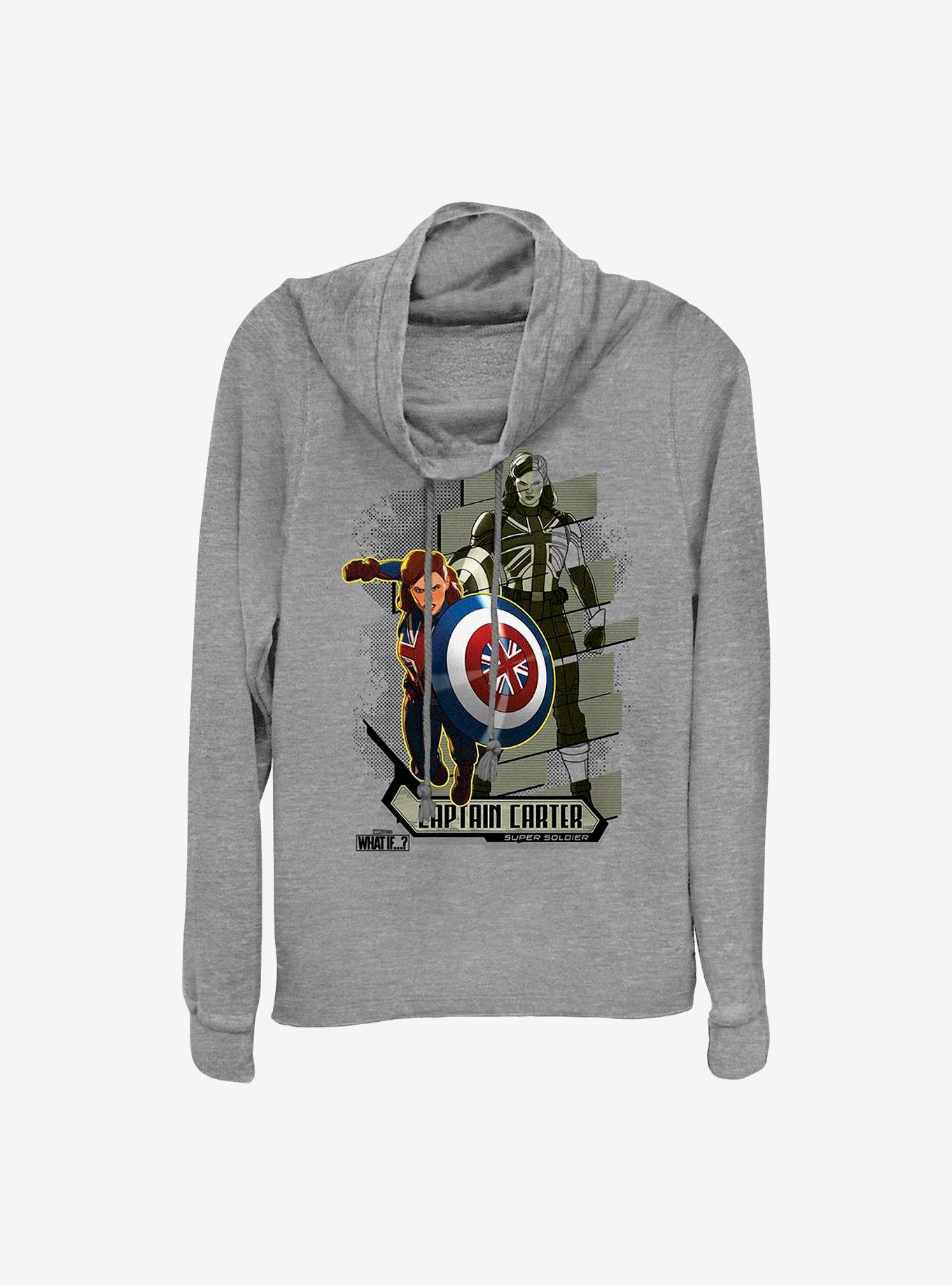 Marvel What If...? Carter Attacks Cowlneck Long-Sleeve Girls Top, , hi-res