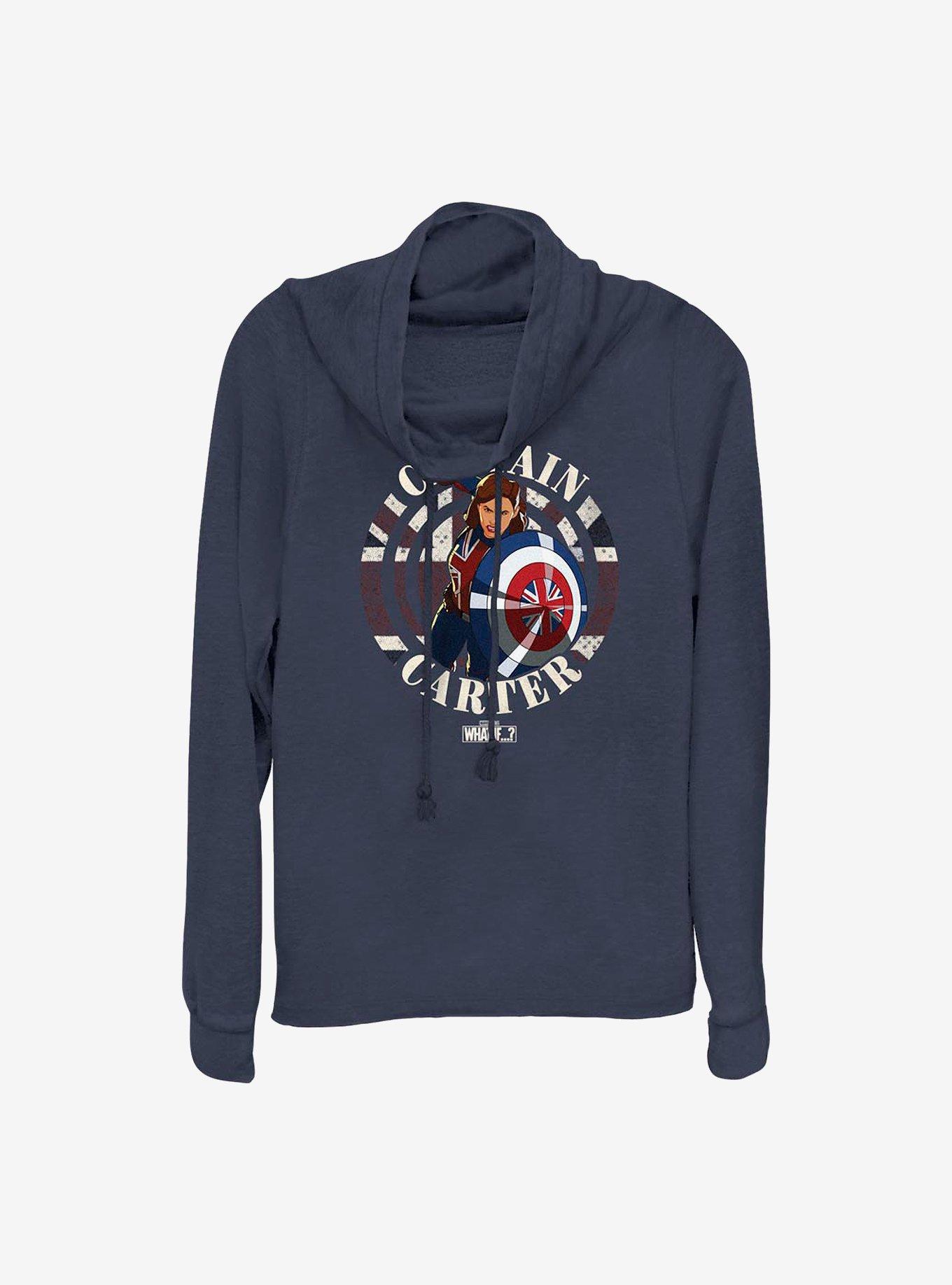 Marvel What If...? Carter Stamp Cowlneck Long-Sleeve Girls Top, , hi-res