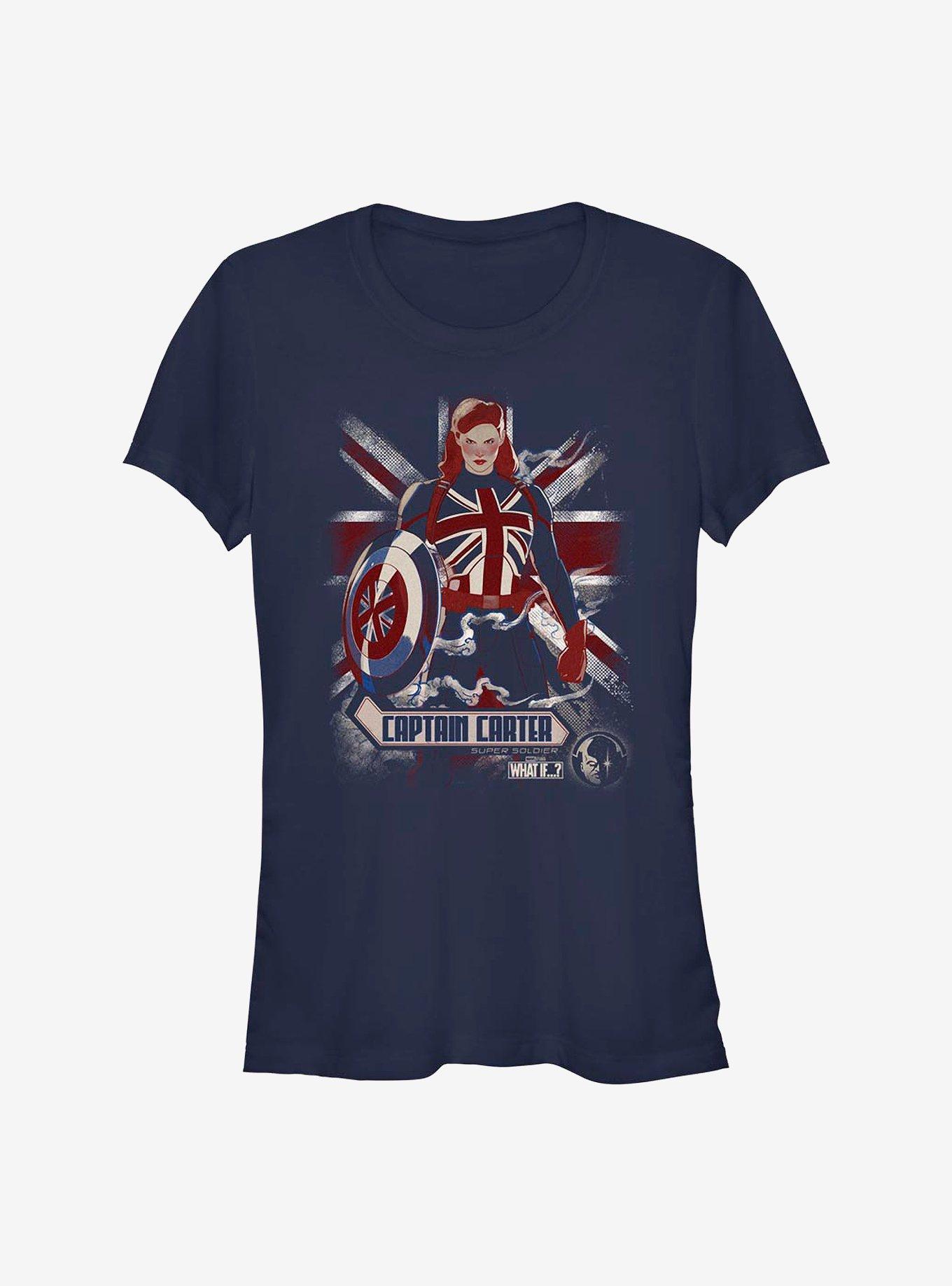 Marvel What If...? Captain Carter Flag Girls T-Shirt