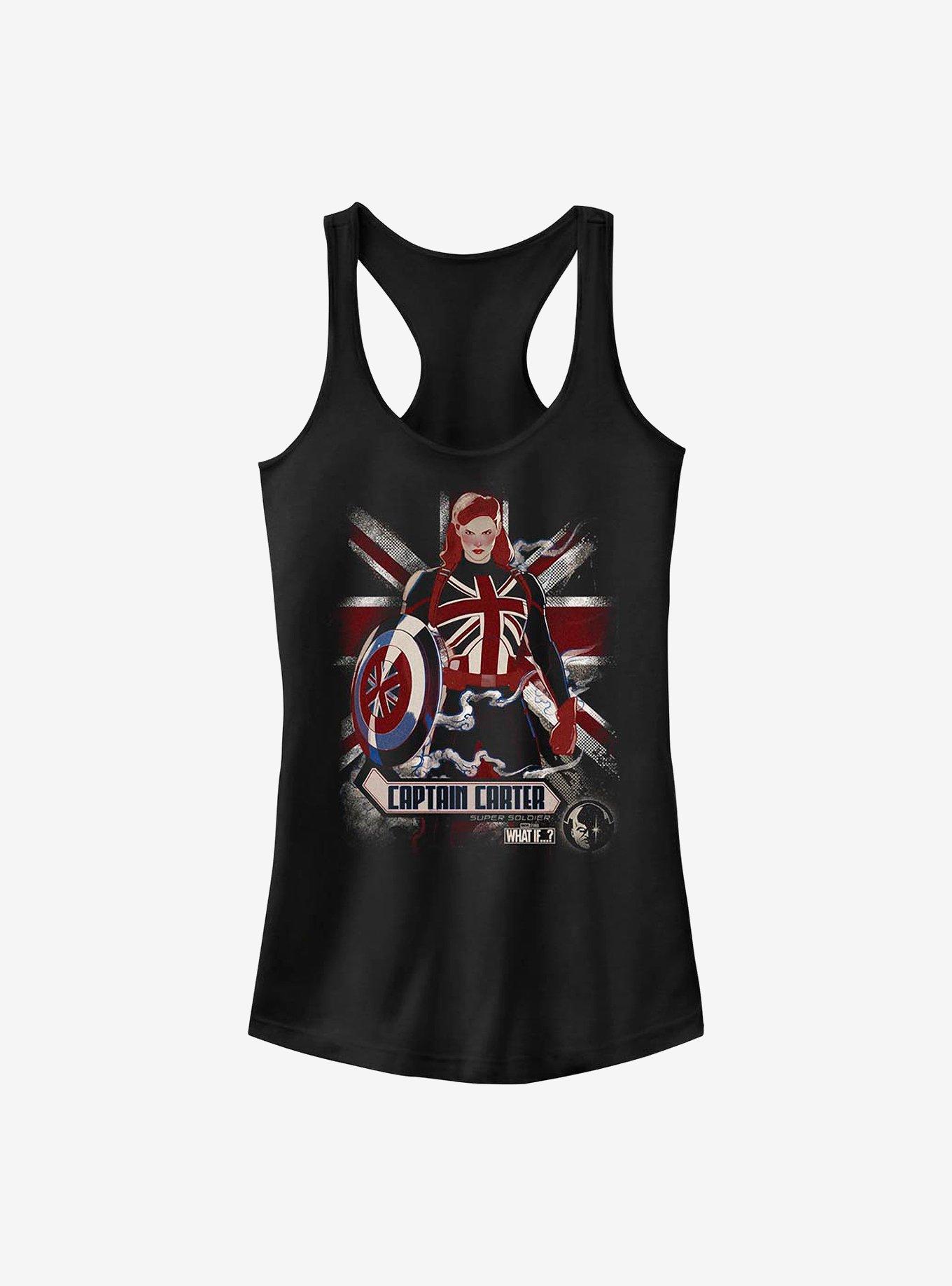 Marvel What If...? Captain Carter Flag Girls Tank, BLACK, hi-res