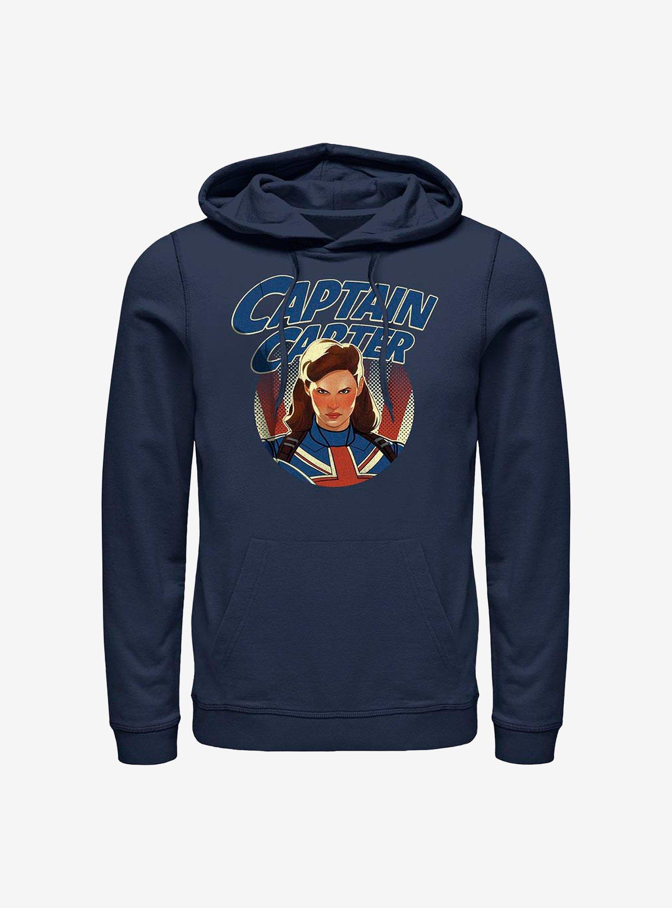 Marvel What If...? Captain Carter Fierce Hoodie, NAVY, hi-res