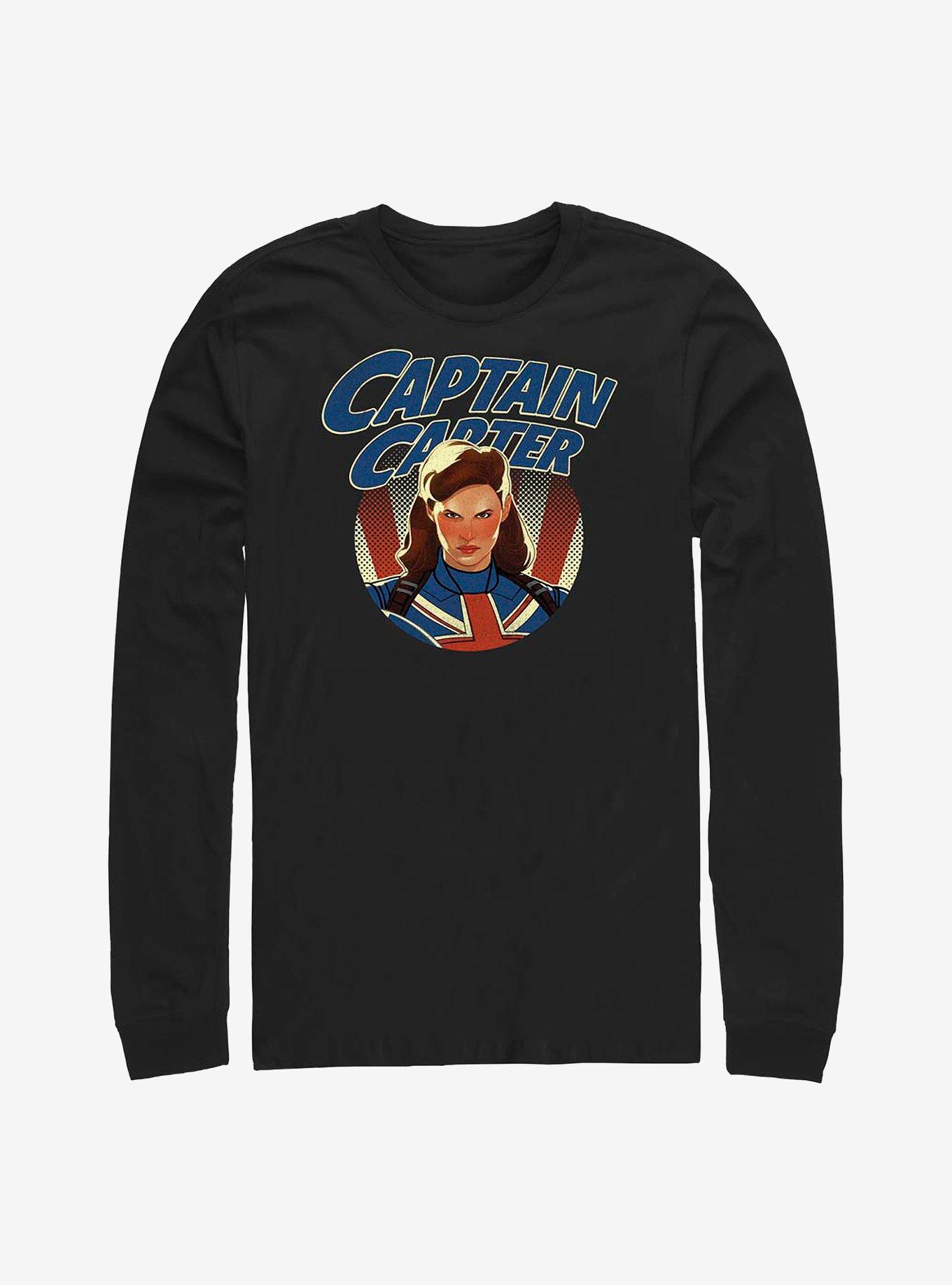 Marvel What If...? Captain Carter Fierce Long-Sleeve T-Shirt, BLACK, hi-res