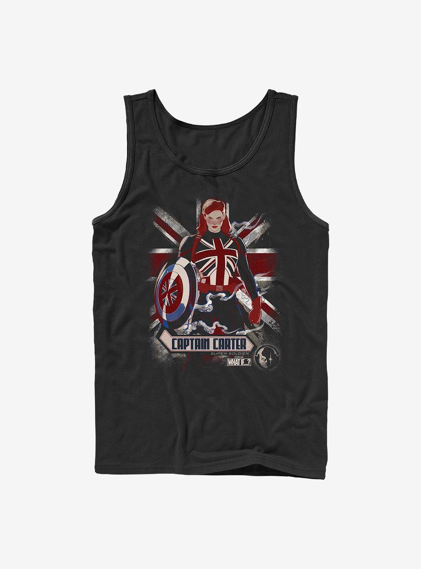 Marvel What If...? Captain Carter Flag Tank, BLACK, hi-res