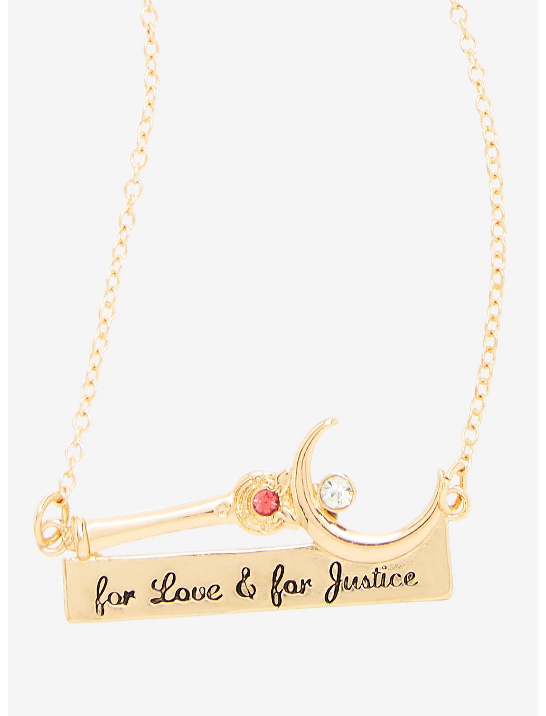 Sailor Moon For Love & For Justice Necklace - BoxLunch Exclusive, , hi-res