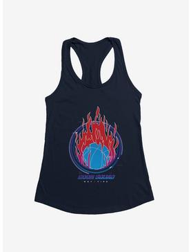 Space Jam: A New Legacy Basketball On Fire Goon Squad Logo Girls Tank, NAVY, hi-res