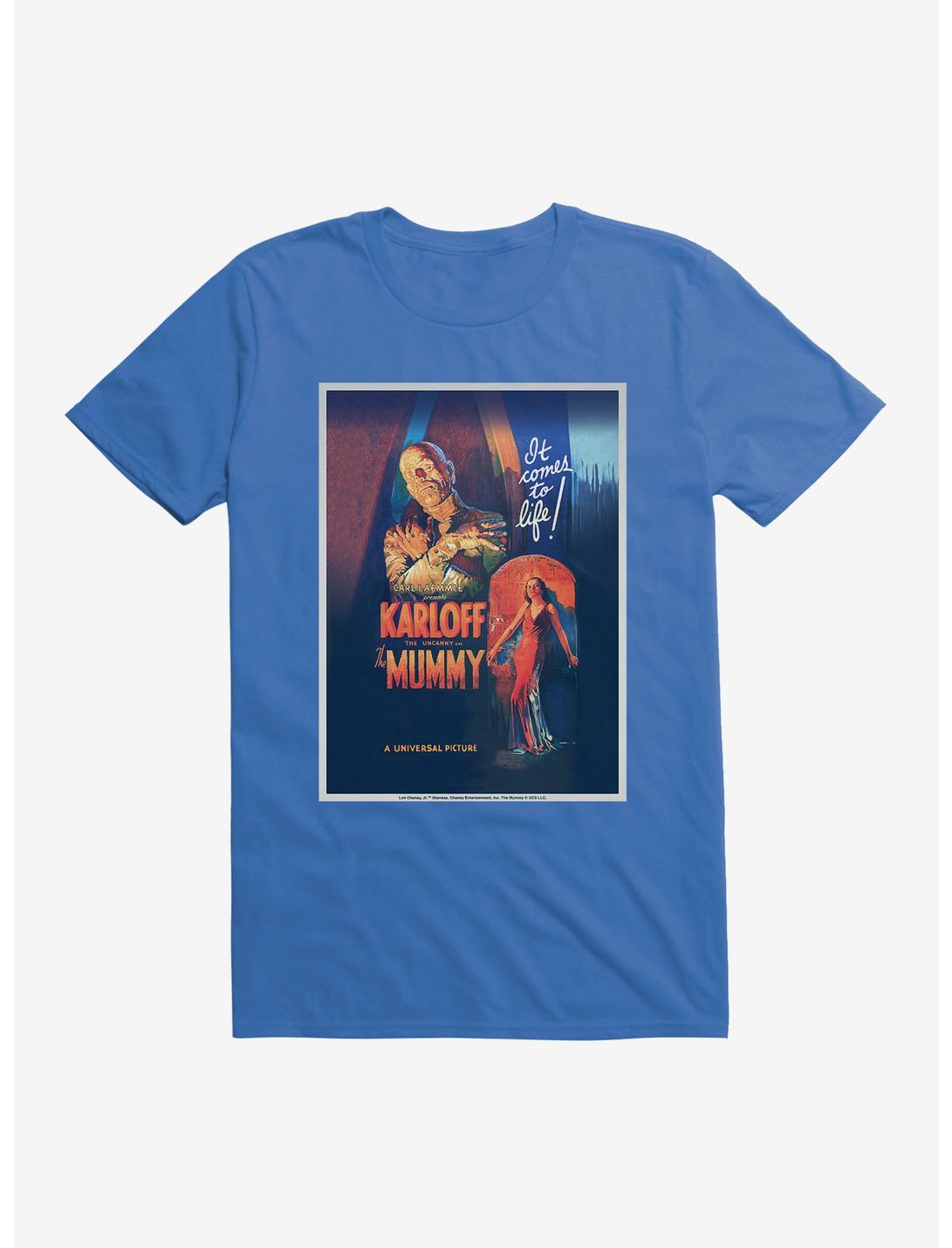 Universal Monsters The Mummy Laemmle Movie Poster T-Shirt, ROYAL BLUE, hi-res