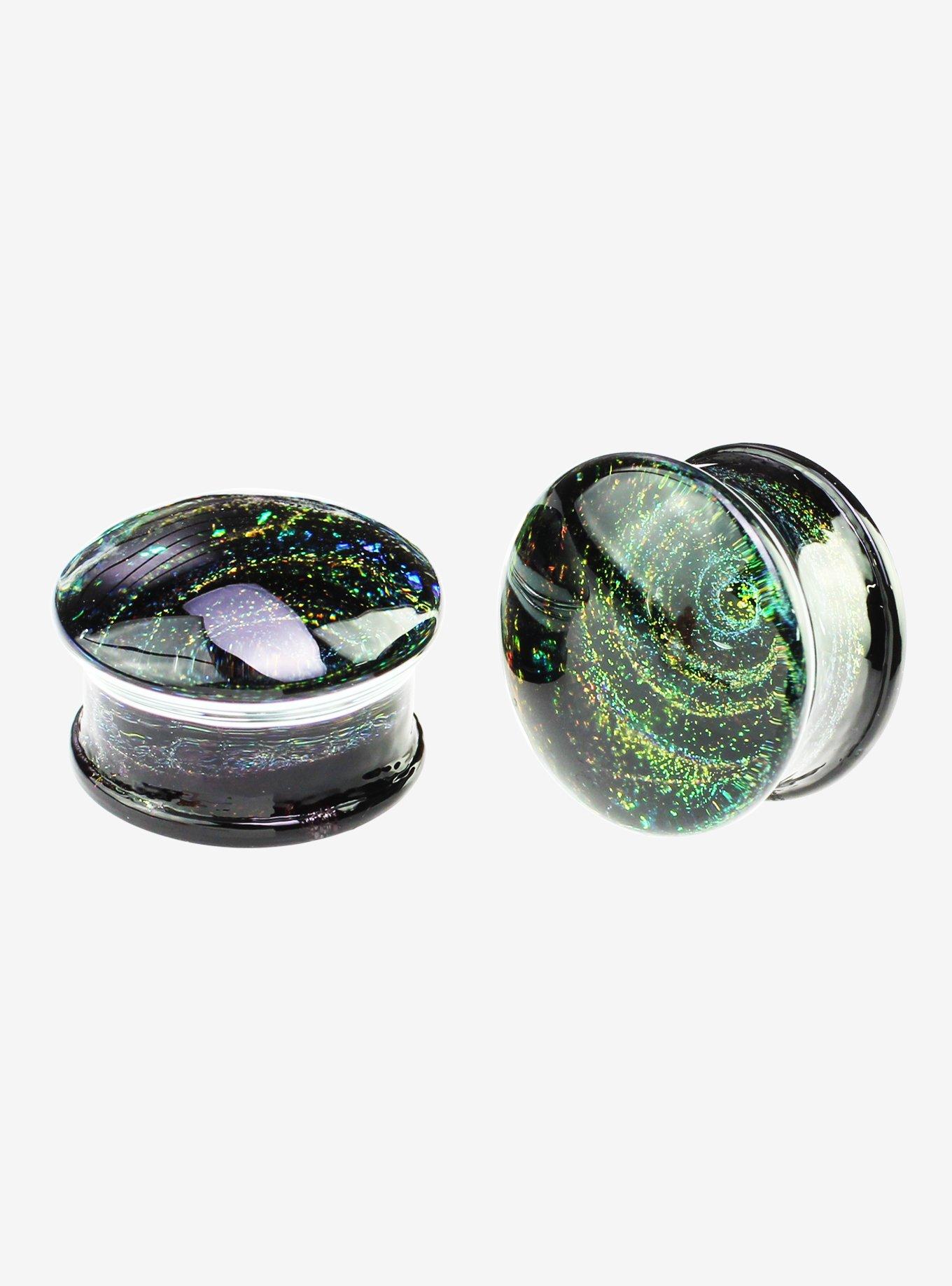 Glass Galaxy Swirl Plug 2 Pack, MULTI, hi-res