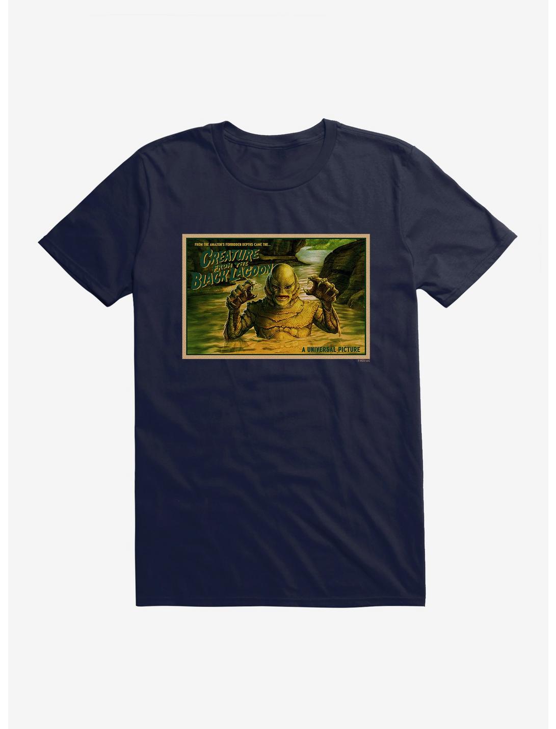 Universal Monsters The Creature From The Black Lagoon Forbidden Depths T-Shirt, NAVY, hi-res