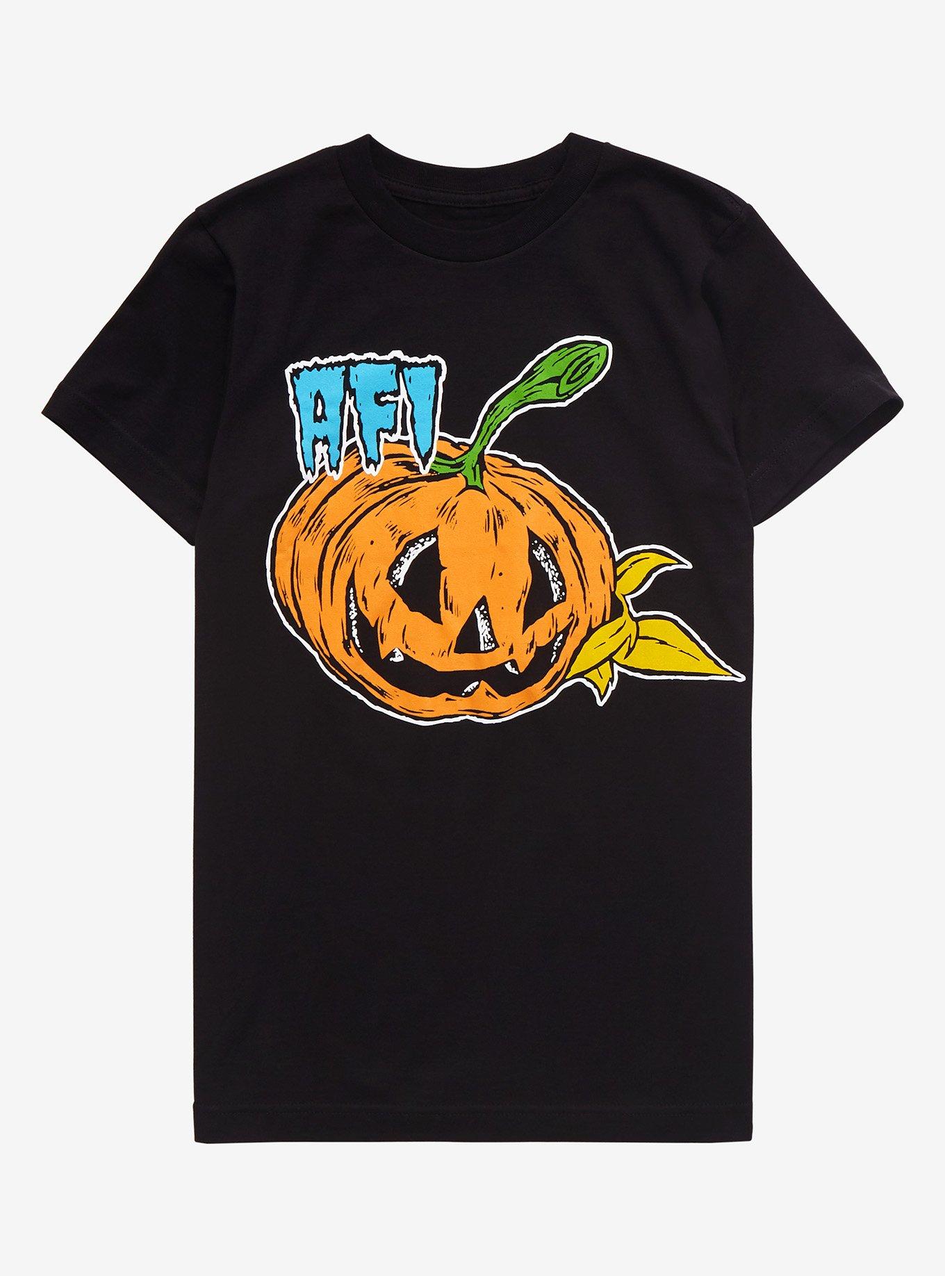 AFI All Hallow's E.P. Pumpkin Girls T-Shirt, BLACK, hi-res