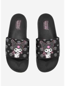 Kuromi Skull & Heart Slide Sandals, , hi-res