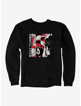 Space Jam: A New Legacy Stay Tuned Black, White And Red Logo Sweatshirt, , hi-res