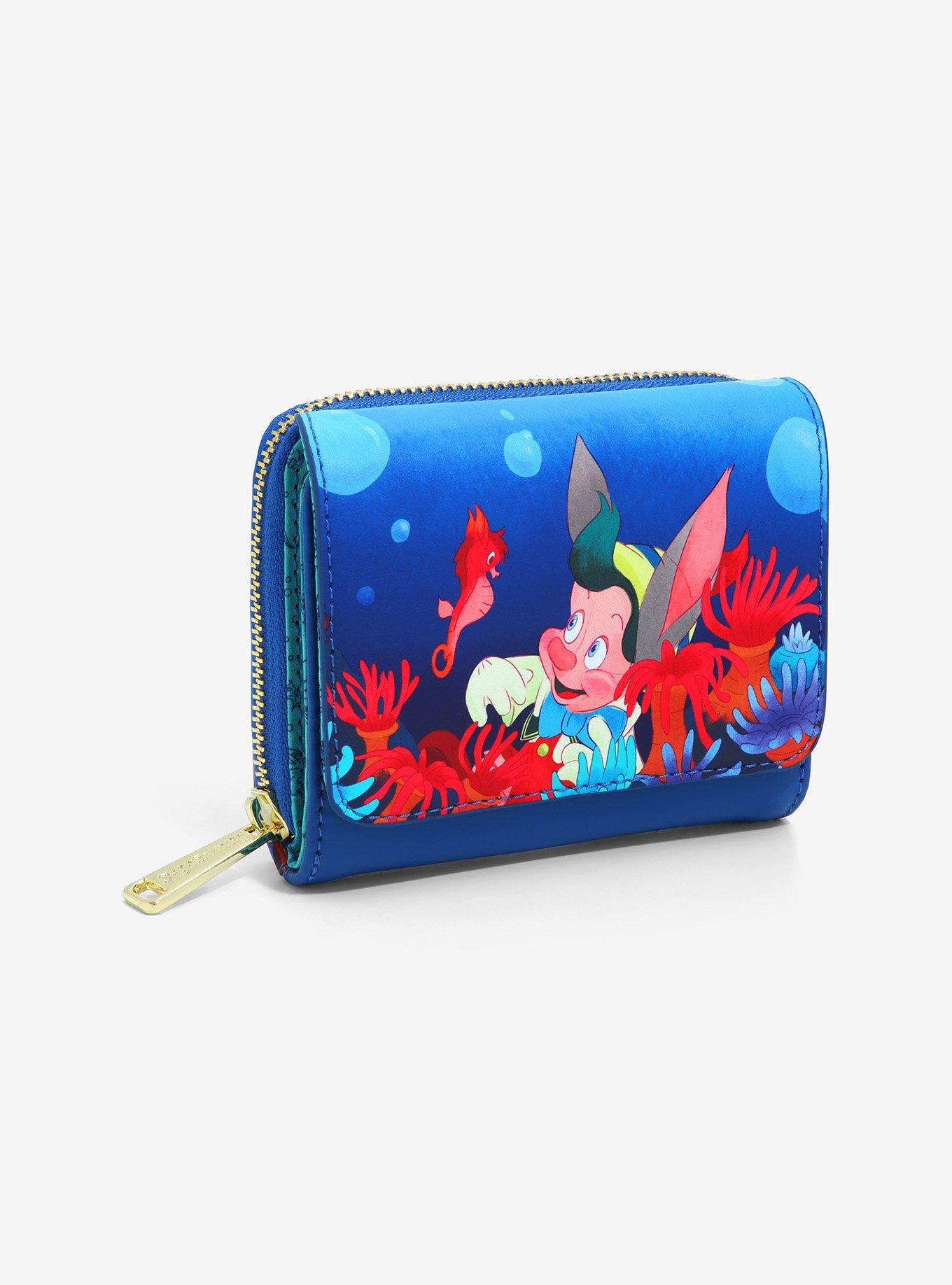 Loungefly Disney Pinocchio Underwater Small Zip Wallet - BoxLunch ...