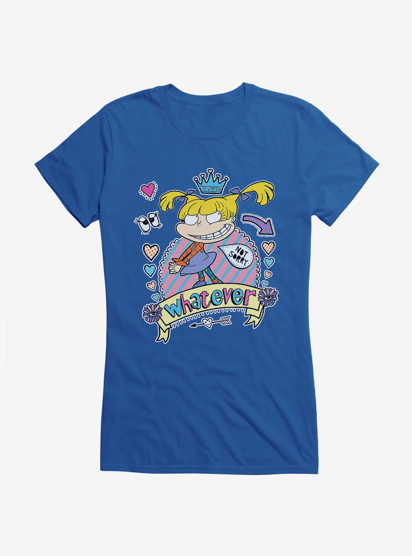 Rugrats Angelica Whatever, Not Sorry Girls T-Shirt, ROYAL, hi-res