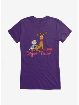 Rugrats Spike And Tommy Supper Time! Girls T-Shirt, PURPLE, hi-res