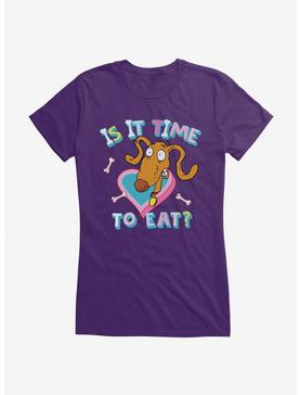 Rugrats Spike Is It Time To Eat? Girls T-Shirt, PURPLE, hi-res