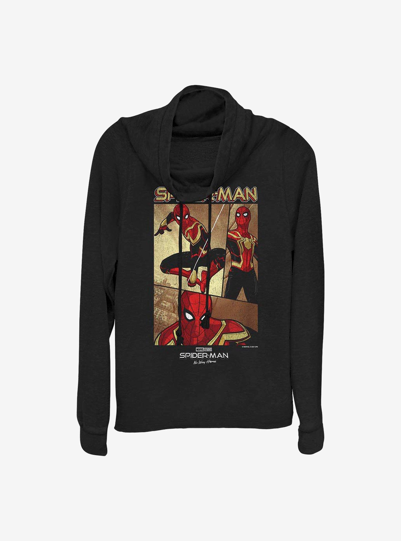 Marvel Spider-Man: No Way Home Three Panel Spidey Cowlneck Long-Sleeve Girls Top, , hi-res