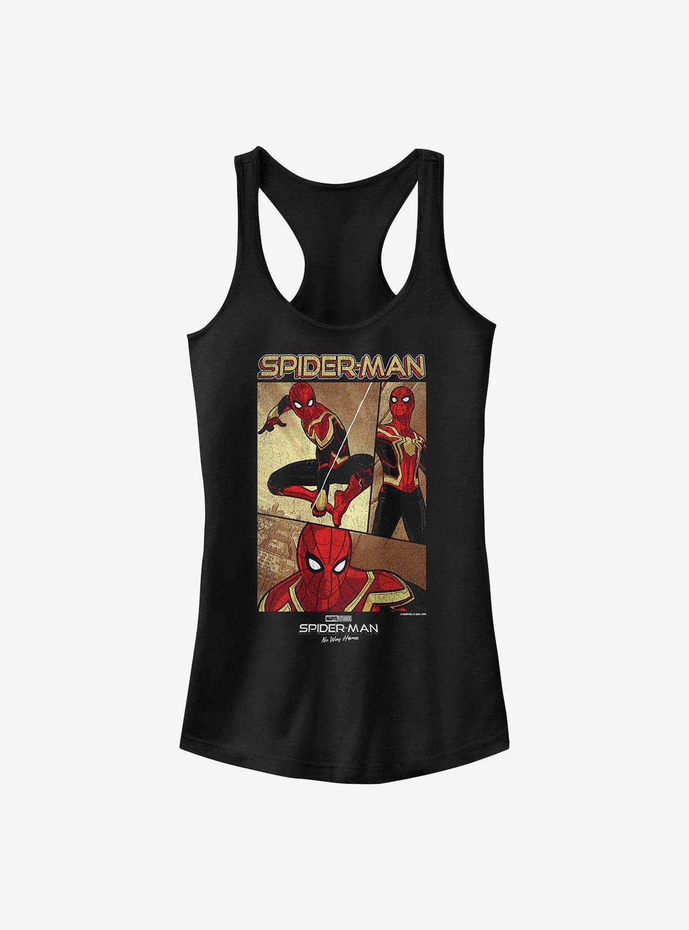 Marvel Spider-Man: No Way Home Three Panel Spidey Girls Tank, BLACK, hi-res