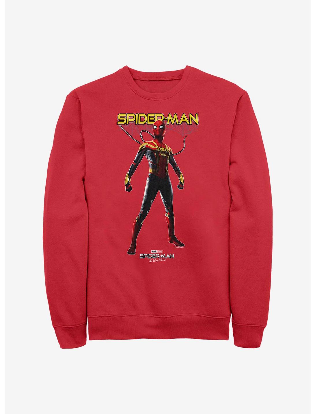 Marvel Spider-Man: No Way Home Spiderweb Hero Crew Sweatshirt, RED, hi-res