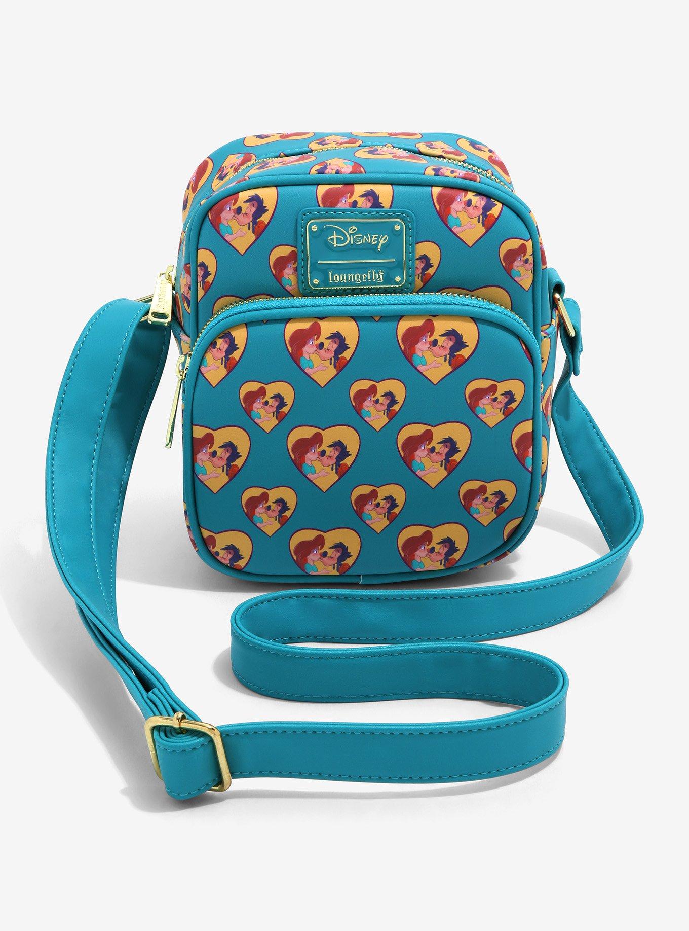 Loungefly Disney A Goofy Movie Heart Kiss Allover Print Crossbody Bag - BoxLunch Exclusive