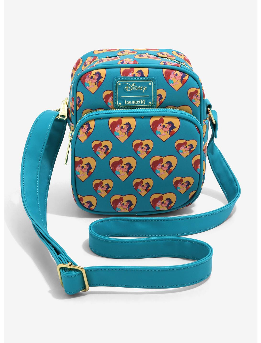 Loungefly Disney A Goofy Movie Heart Kiss Allover Print Crossbody Bag - BoxLunch Exclusive , , hi-res