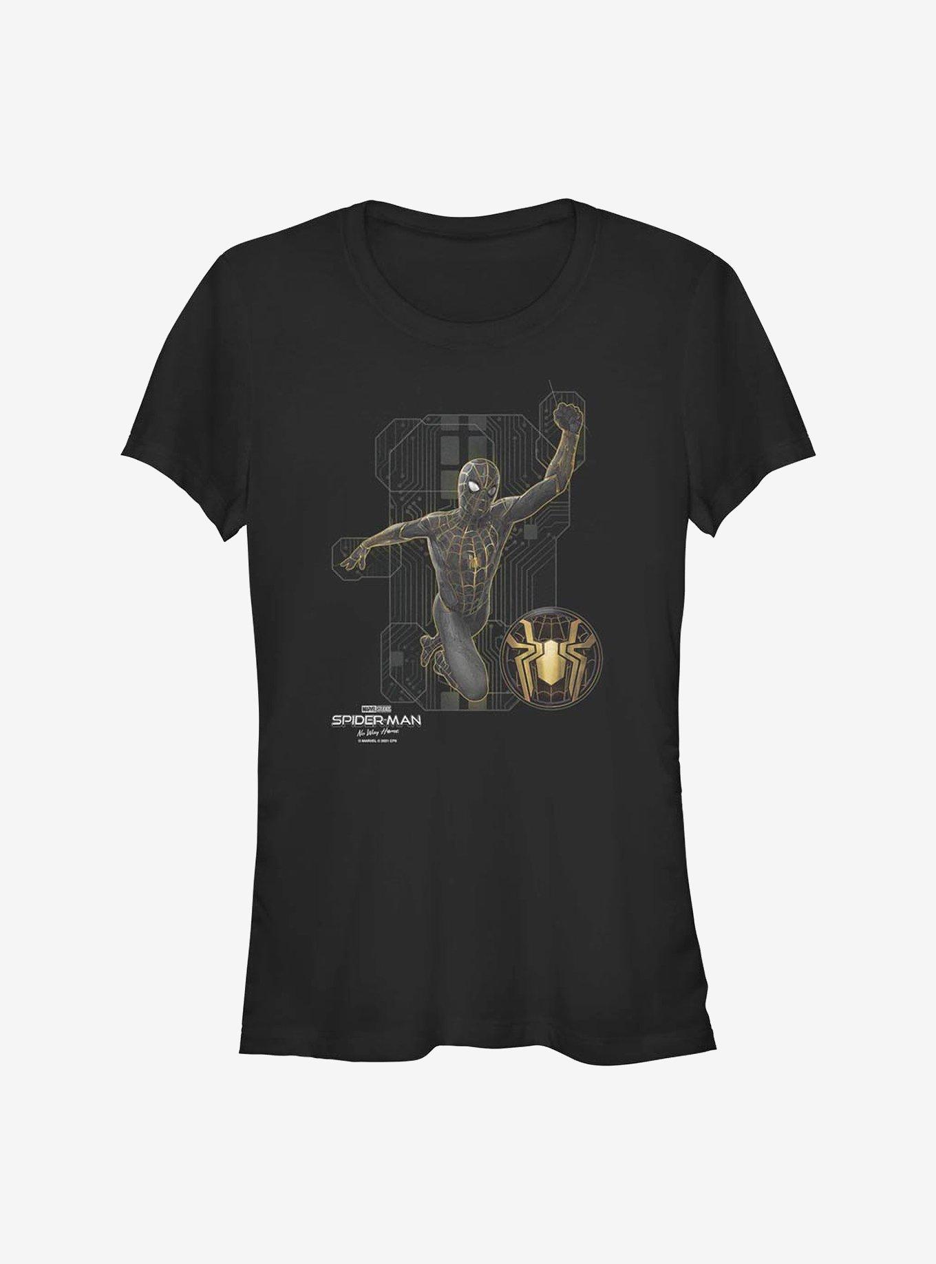 Marvel Spider-Man: No Way Home Black Tech Suit Girls T-Shirt, , hi-res