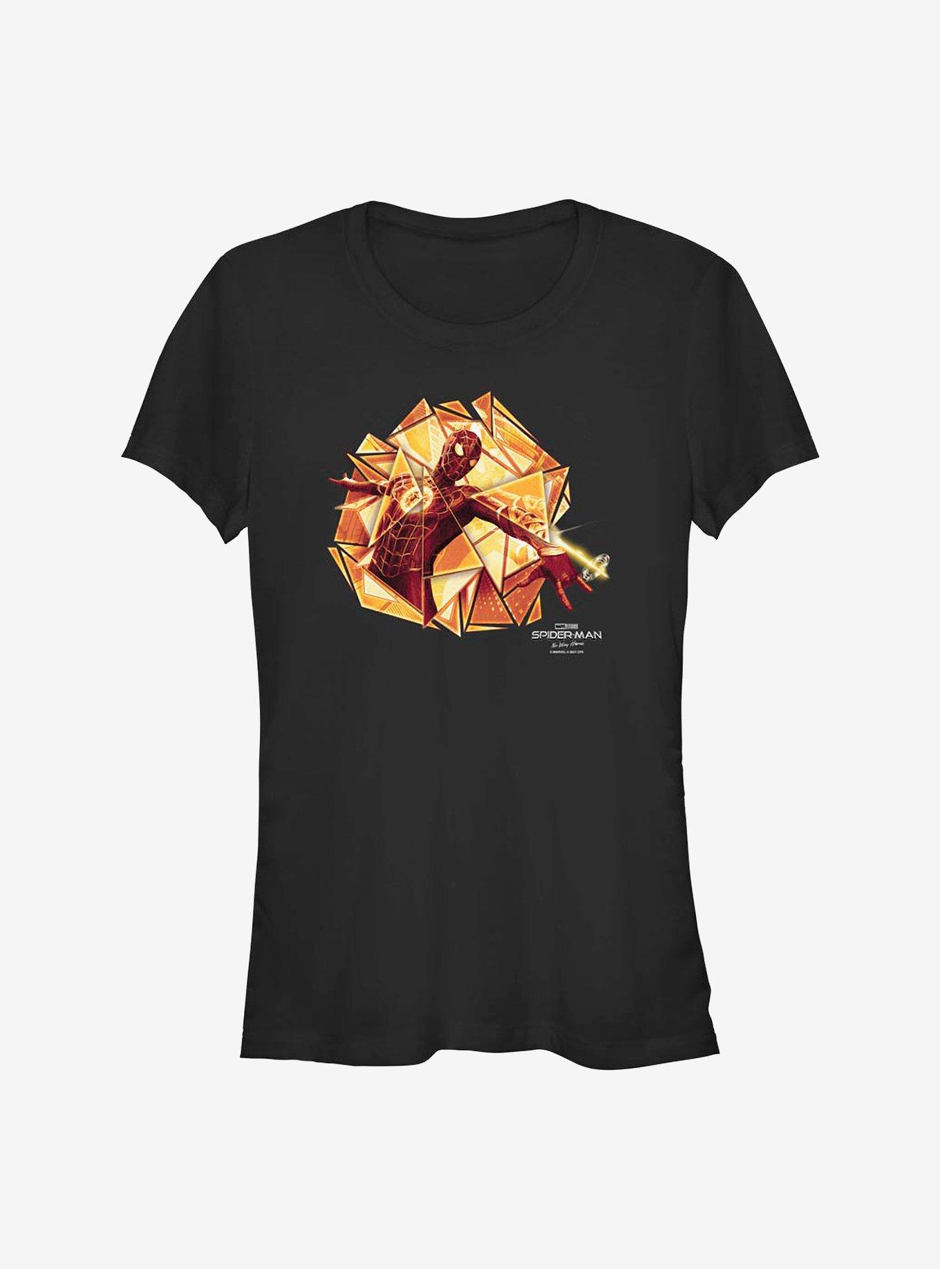 Marvel Spider-Man: No Way Home Gold Web Shot Girls T-Shirt