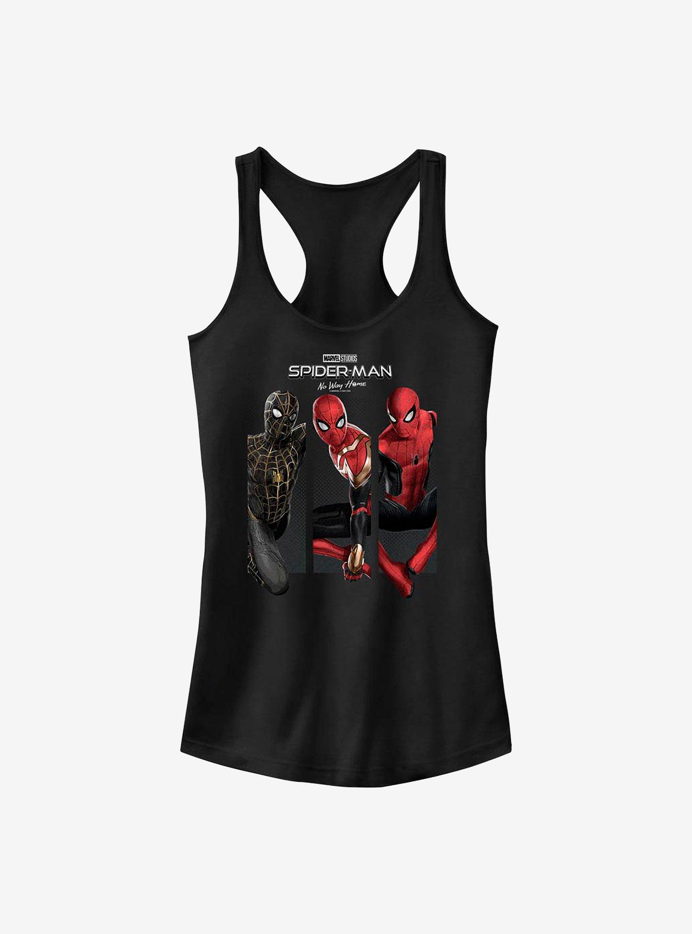 Marvel Spider-Man: No Way Home Three Poses Girls Tank, BLACK, hi-res