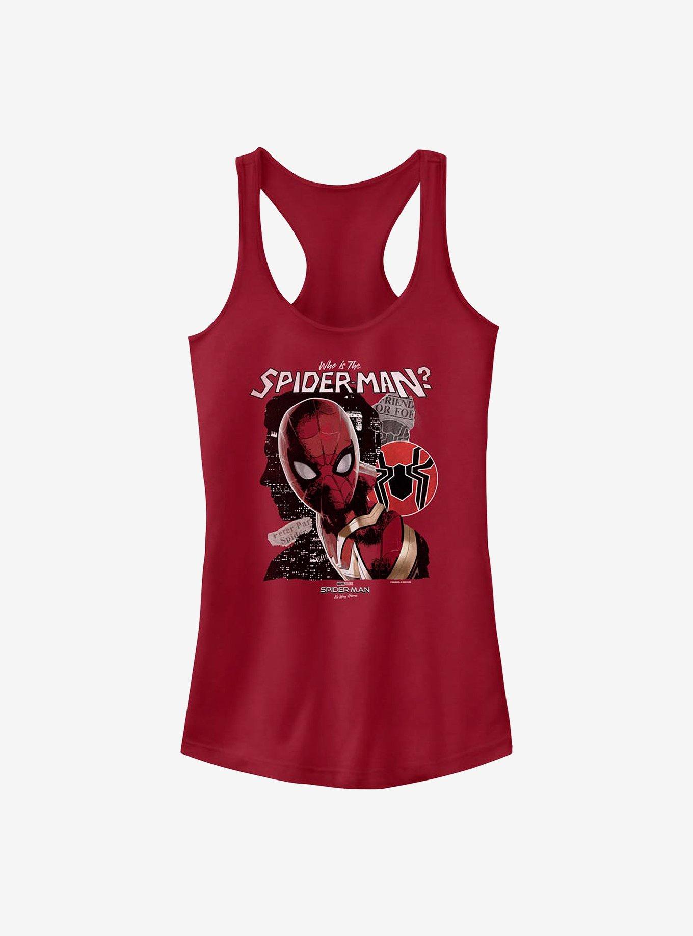 Marvel Spider-Man: No Way Home Who Is He? Girls Tank, SCARLET, hi-res