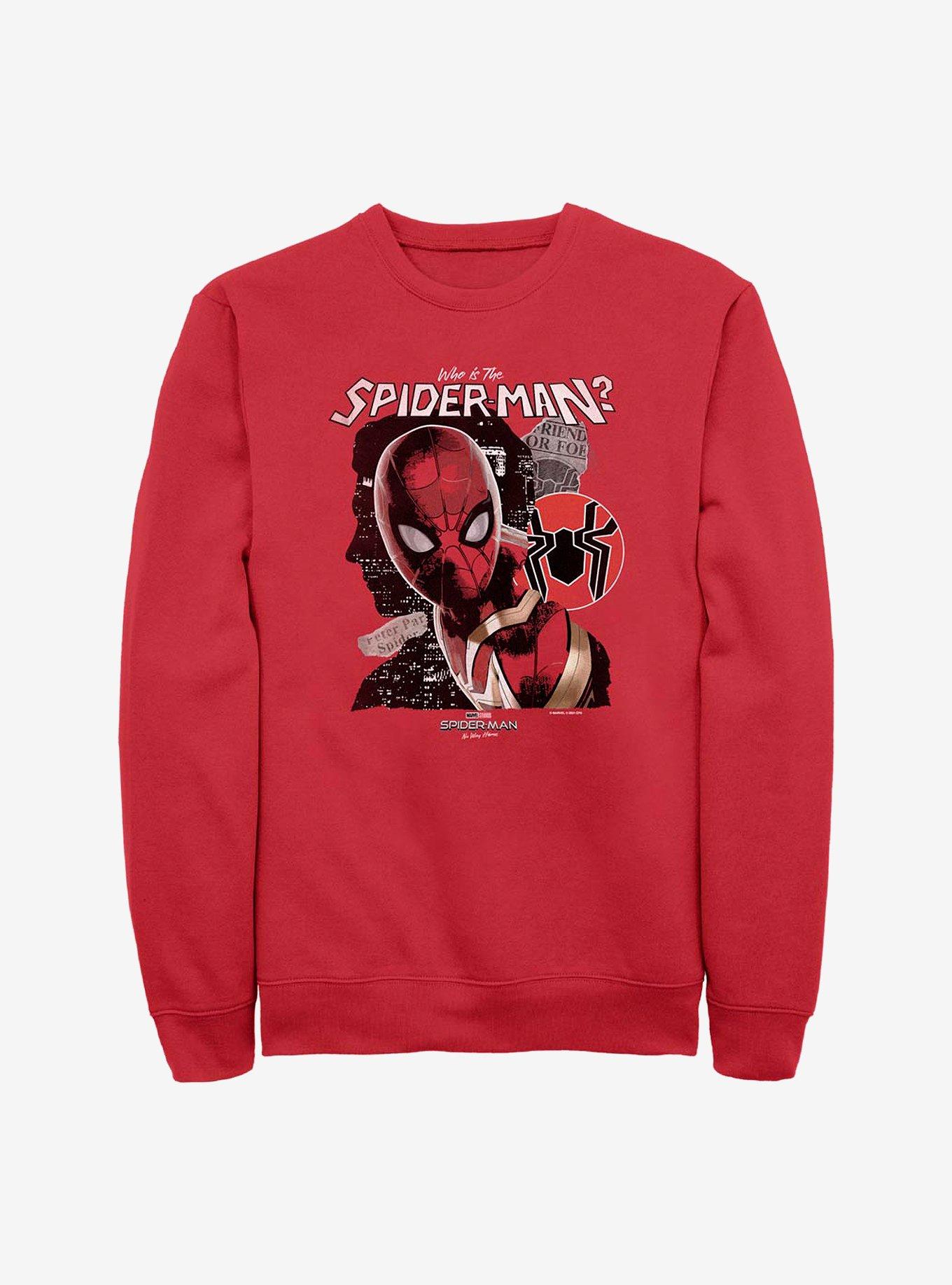 Marvel Spider-Man: No Way Home Who Is He? Crew Sweatshirt, , hi-res