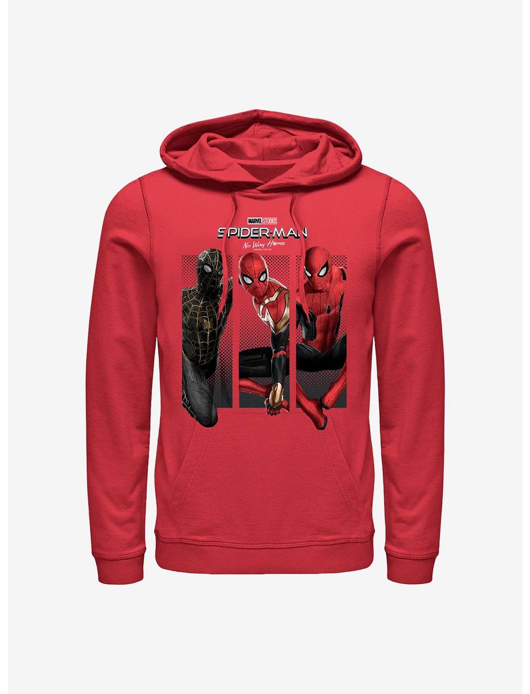 Marvel Spider-Man: No Way Home Three Poses Hoodie, RED, hi-res