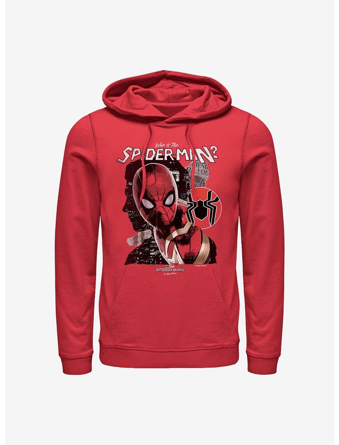 Marvel Spider-Man: No Way Home Who Is He? Hoodie, RED, hi-res