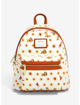 Loungefly Disney The Fox and the Hound Floral Allover Print Mini Backpack - BoxLunch Exclusive, , hi-res
