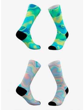 Aurora Borealis And Oil Slick Hologram Socks 2 Pack, , hi-res