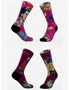 Frida Kahlo Pink And Merlot Socks 2 Pack, , hi-res
