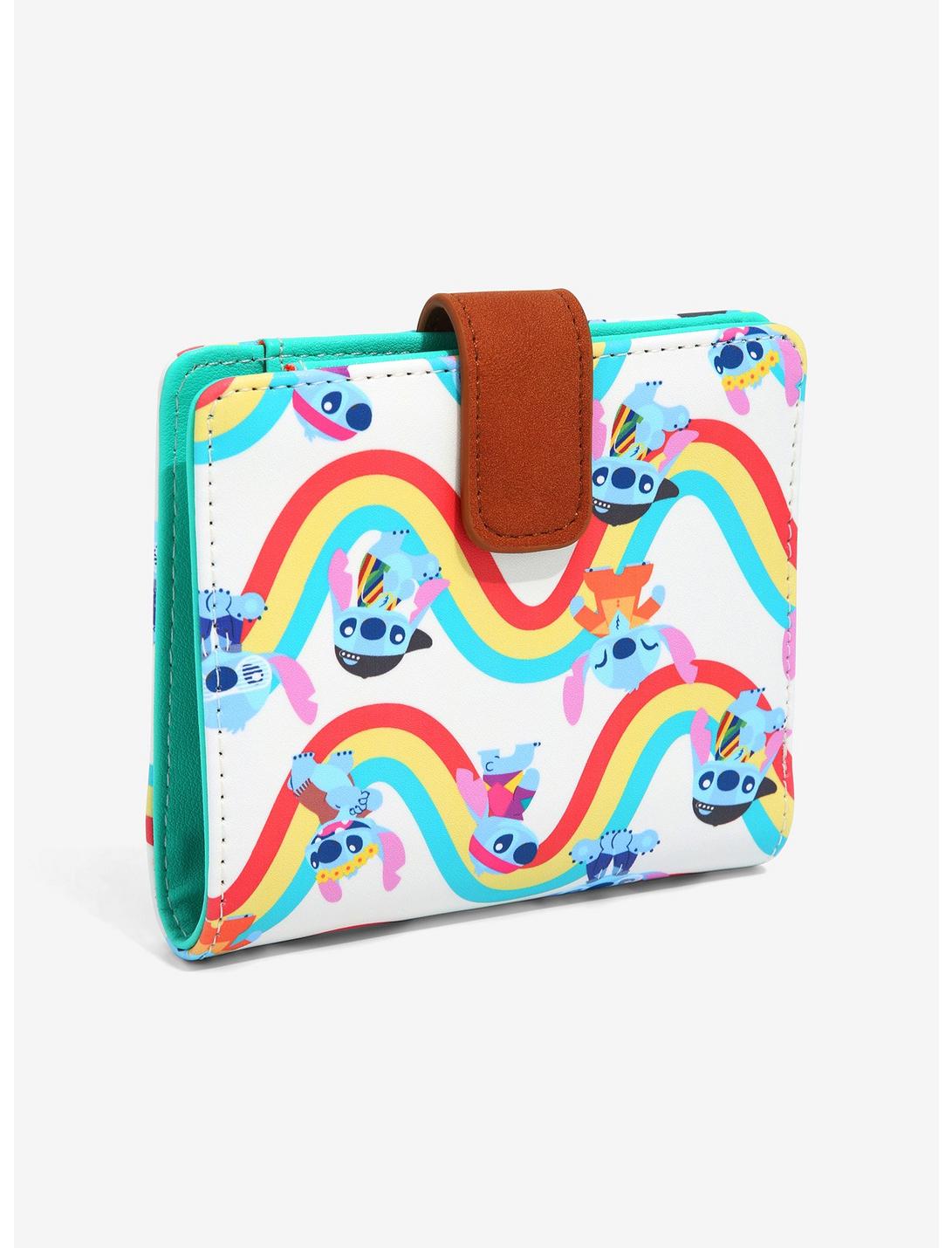 Loungefly Disney Lilo & Stitch Decade Outfits Rainbow Small Wallet - BoxLunch Exclusive, , hi-res