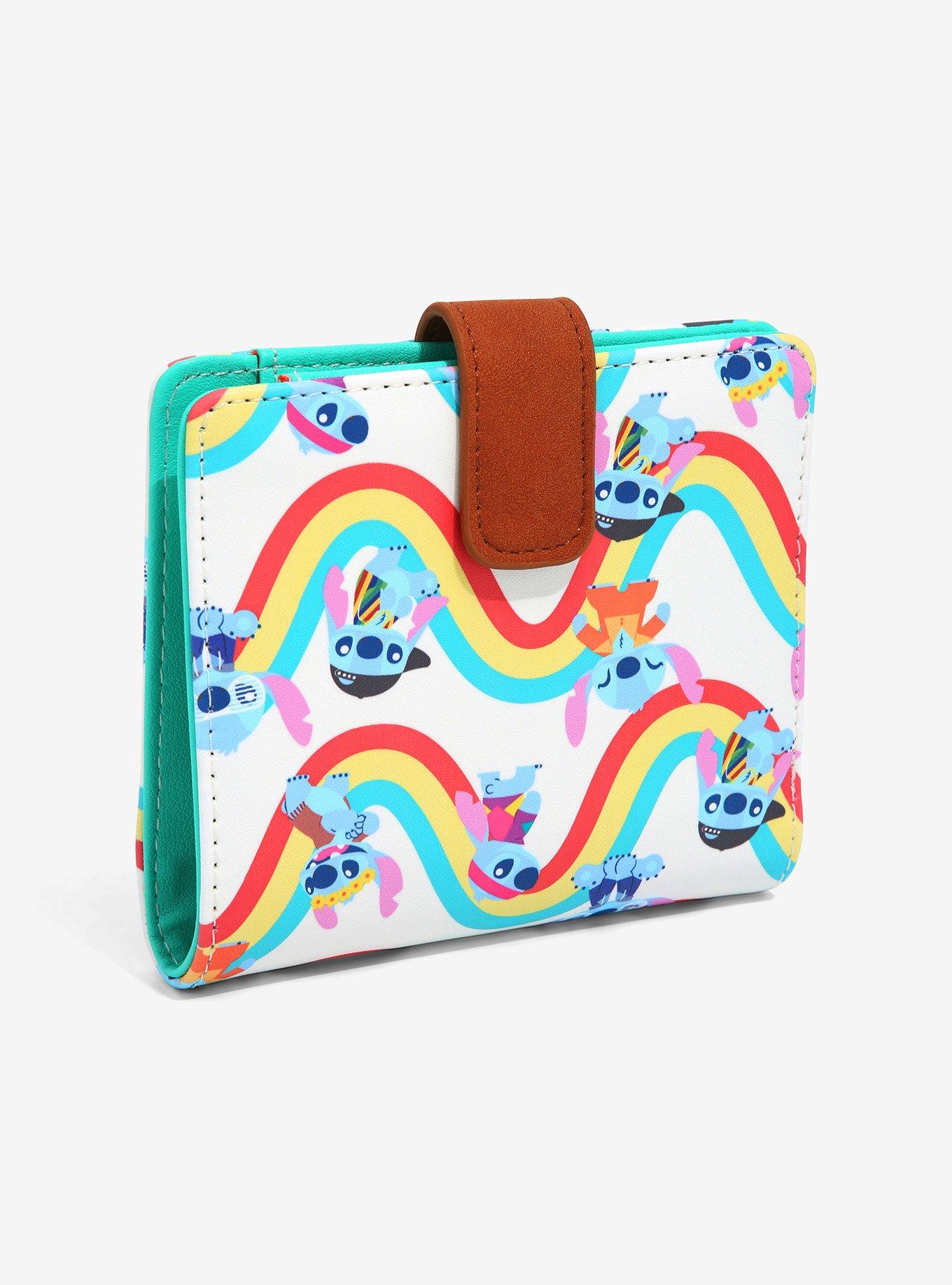 Loungefly Disney Lilo & Stitch Decade Outfits Rainbow Small Wallet - BoxLunch Exclusive, , hi-res