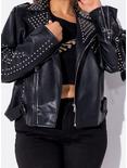 Azalea Wang Rocker Jacket Plus Size, BLACK, hi-res