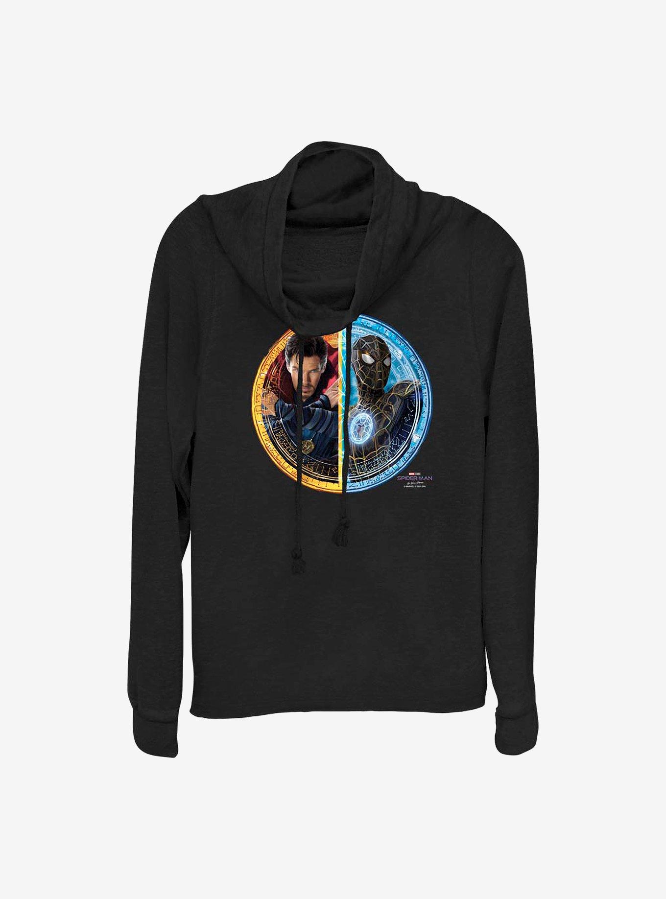 Marvel Spider-Man: No Way Home Cowlneck Long-Sleeve Girls Top, BLACK, hi-res