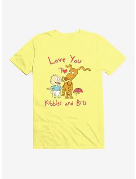 Rugrats Spike And Tommy I Love You To Kibbles And Bits T-Shirt, SPRING YELLOW, hi-res